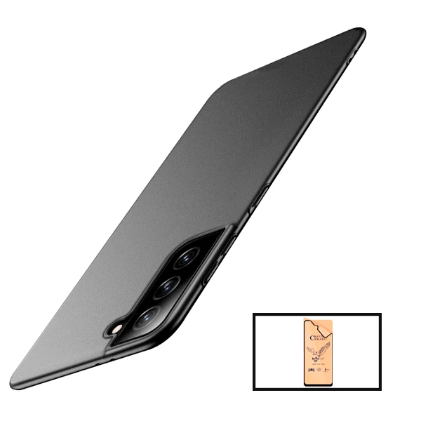Kit Película CeramicGlass + Capa SlimShield para Samsung Galaxy S22 5G - Preto