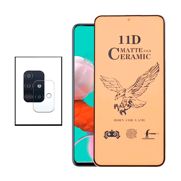 Kit Película CeramicGlass + Película de Camara para Samsung Galaxy A71 5G