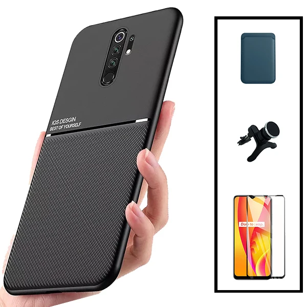 Kit Película Hydrogel Full Cover Frente + Capa Silicone Líquido para Samsung Galaxy A05 - Preto