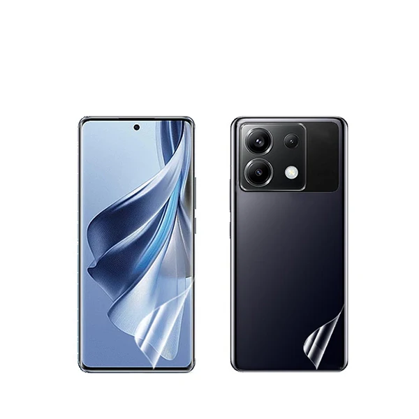 Kit Película Hydrogel Full Cover Frente e Verso para Xiaomi Poco X6 - Transparente
