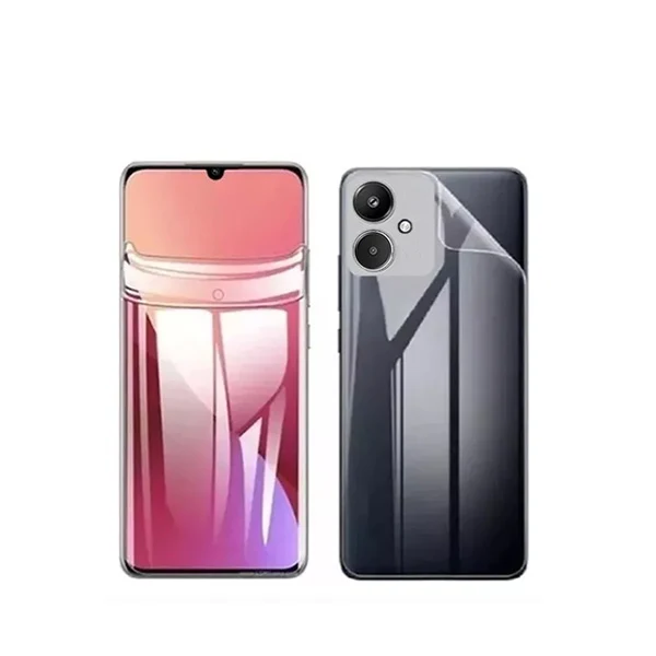Kit Película Hydrogel Full Cover Frente e Verso para Xiaomi Redmi 13C 5G - Transparente