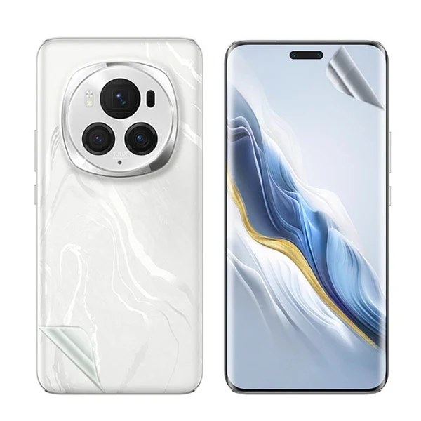 Kit Película Hydrogel Full Cover Frente e Verso para Honor Magic6 Pro - Transparente