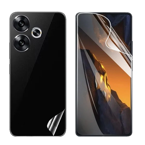 Kit Película Hydrogel Full Cover Frente e Verso para Xiaomi Poco F6 - Transparente