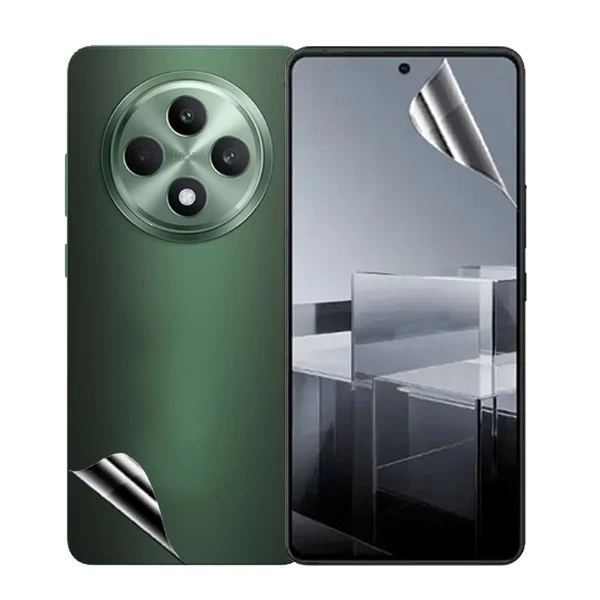 Kit Película Hydrogel Full Cover Frente e Verso para Oppo Reno12 F 4G - Transparente
