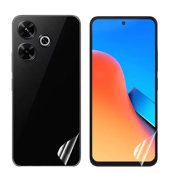 Kit Película Hydrogel Full Cover Frente e Verso para Xiaomi Poco M6 4G - Transparente