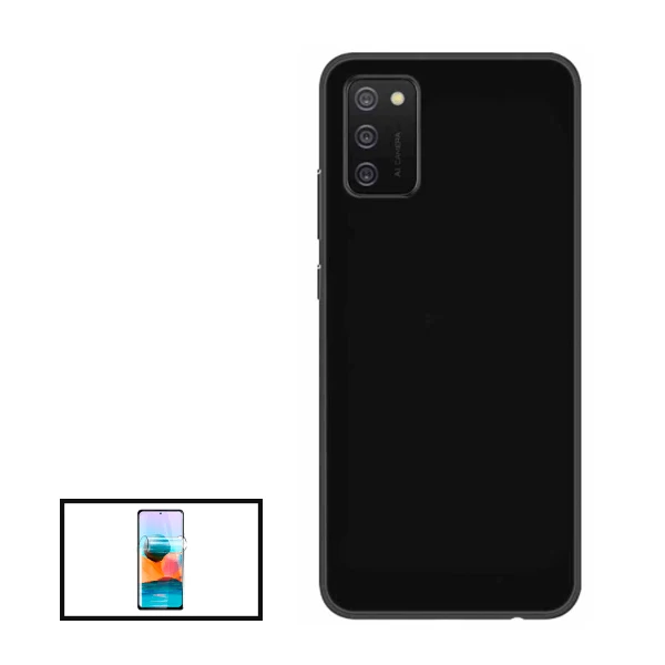 Kit Película Hydrogel Full Cover Frente + Capa Silicone Líquido para Nokia G11 - Preto
