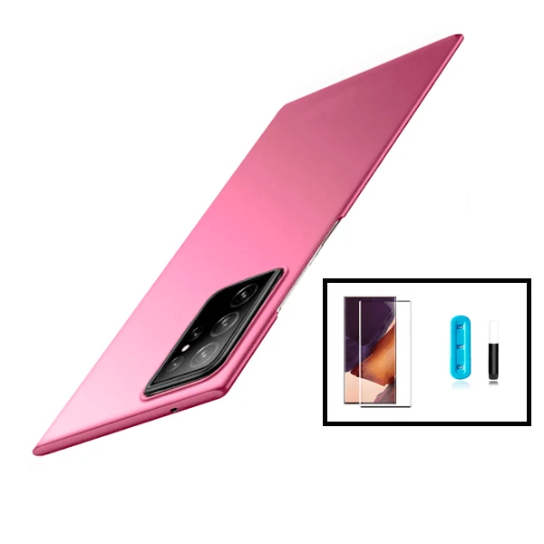 Kit Película de Vidro Nano Curved UV + Capa SlimShield para Samsung Galaxy S22 Ultra 5G - Rosa