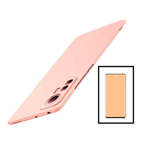 Kit Película de Vidro Temperado Curved + Capa SlimShield para Xiaomi 12 Pro - Rosa