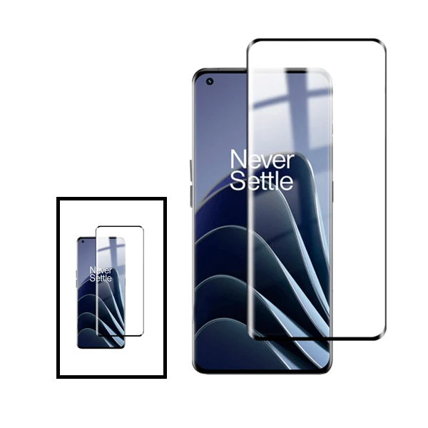 Kit 2 Película de Vidro Temperado Curved para Oppo Find X5 Pro 5G - Transparente/Preto
