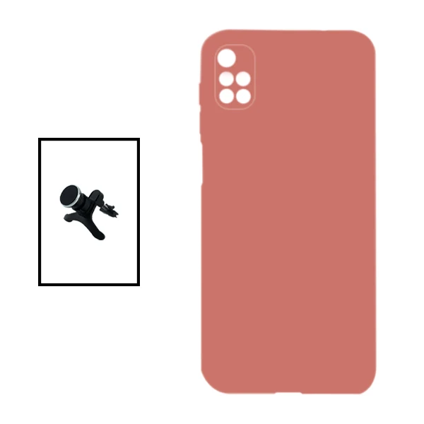 Kit Suporte Magnético Reforçado de Carro + Capa Silicone Líquido para Xiaomi Redmi 10 Prime 2022 - Preto