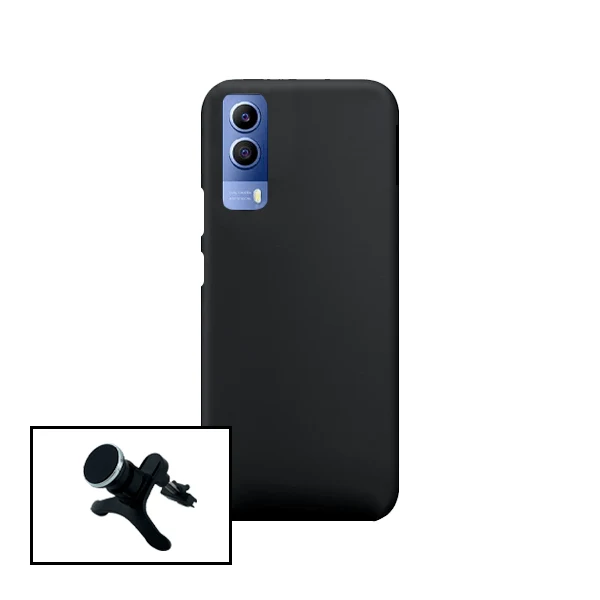 Kit Suporte Magnético Reforçado de Carro + Capa Silicone Líquido para Vivo Y53s