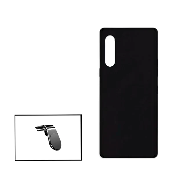Kit Suporte Magnético L Safe Driving Carro + Capa Silicone Líquido para LG Velvet 5G