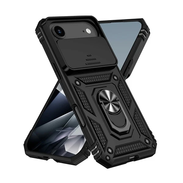 Kit Vidro Clearglass + Capa Magnetic Slide Window PHONECARE Para Apple iPhone 17 Air - Preto
