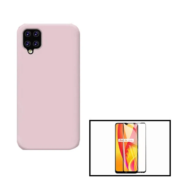 Kit Vidro Premium Full Cover + Capa Silicone Líquido para Xiaomi Poco X3 Pro - Preto