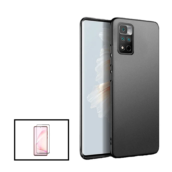 Kit Vidro Premium Full Cover + Capa SlimShield para Xiaomi 11i HyperCharge - Preto