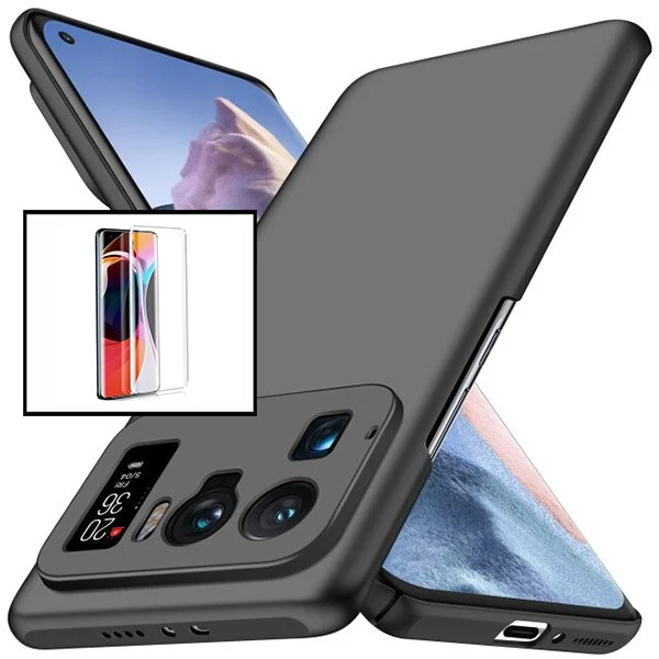 Kit Vidro Premium Full Cover + Capa SlimShield para Xiaomi Mi 11 Ultra - Preto