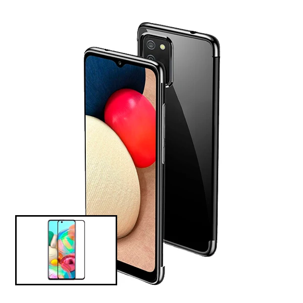 Kit Vidro Premium Full Cover + Capa SlimArmor para Samsung Galaxy A72 - Preto
