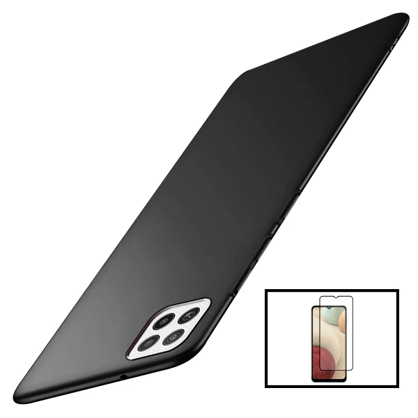 Kit Vidro Premium Full Cover + Capa SlimShield para Samsung Galaxy A22 5G - Preto