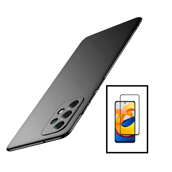 Kit Vidro Premium Full Cover + Capa SlimShield para Samsung Galaxy A53 5G - Preto