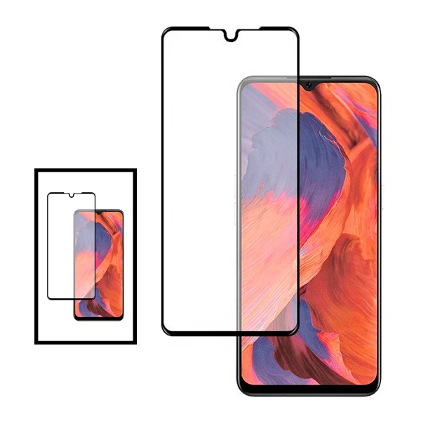 Kit 2 Vidro Premium Full Cover para Oppo A38 4G - Transparente/Preto