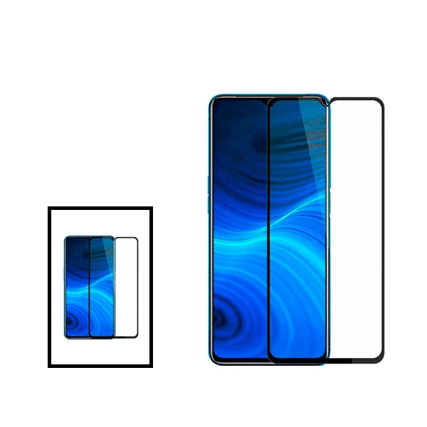 Kit 2 Vidro Premium Full Cover para Oppo K10 5G - Transparente/Preto