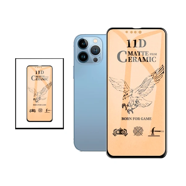 Kit 2 Vidros Temperados CeramicGlass Full Cover para Apple iPhone 13 Pro