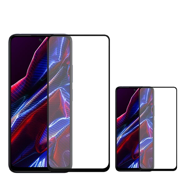 Kit 2 Vidros Temperados Premium Full Cover para Oppo Reno12 F 5G - Transparente/Preto
