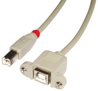 Lindy 31801 cabo USB 1 m USB 2.0 USB B Cinzento