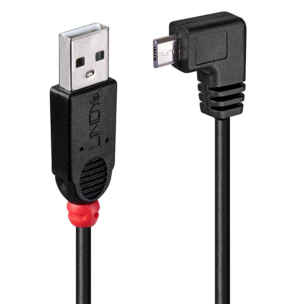Lindy 31975 cabo USB 0,5 m USB 2.0 USB Micro-USB B Preto