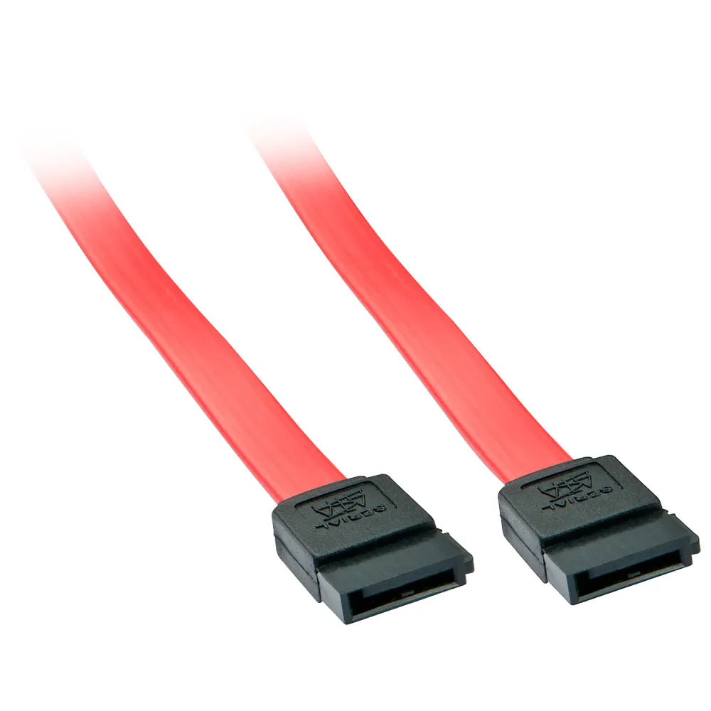Lindy 33324 cabo SATA 0,5 m Preto, Vermelho