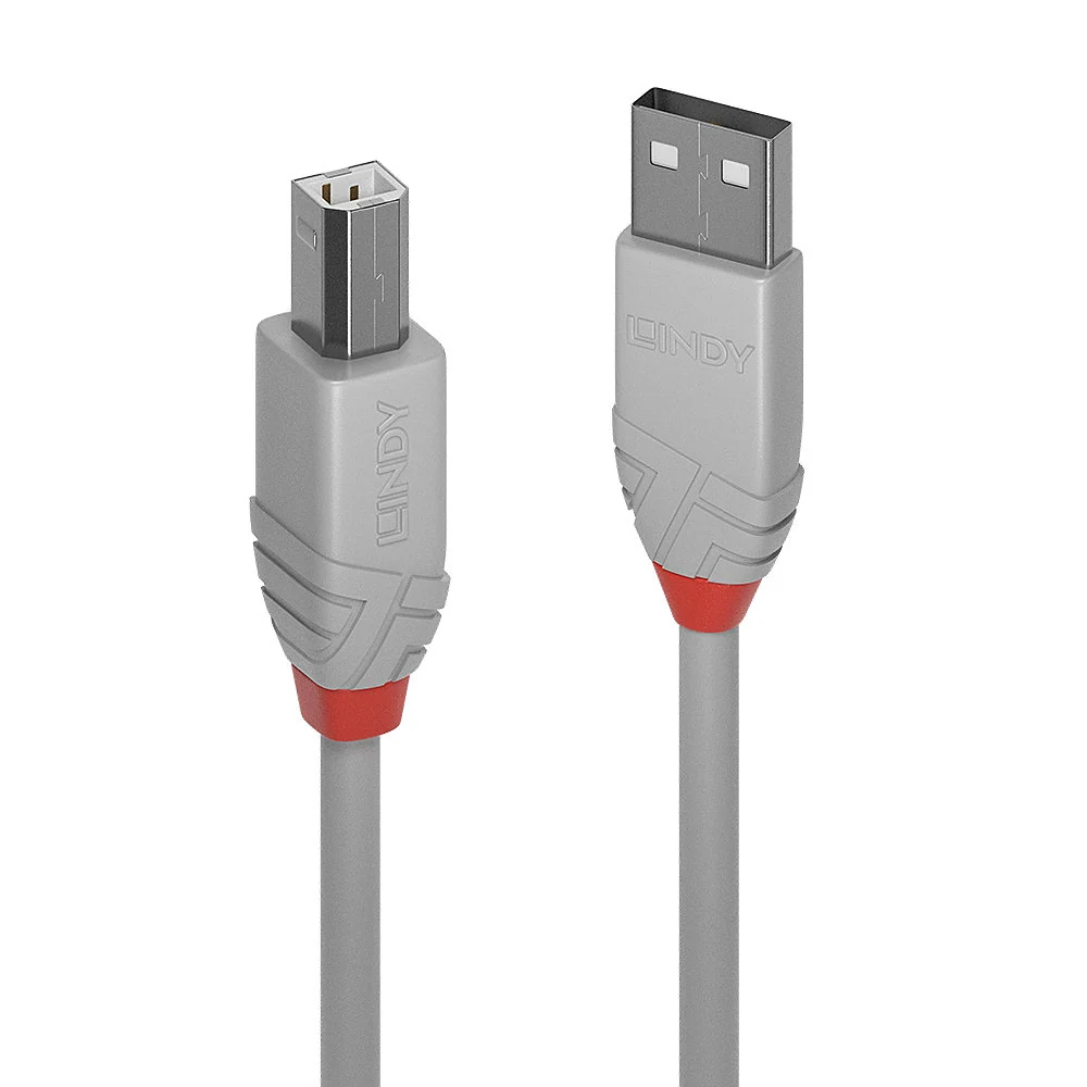 Lindy 36682 cabo USB 1 m USB 2.0 USB USB B Cinzento