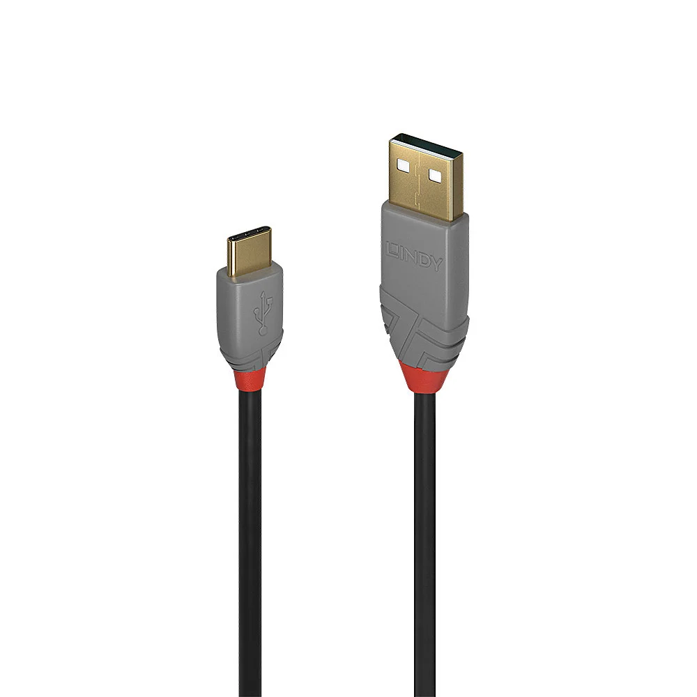 Lindy 36888 cabo USB 3 m USB 2.0 USB USB C Preto, Cinzento