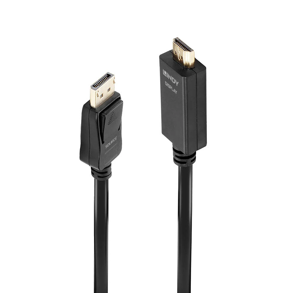 Lindy 36924 adaptador de cabo de vídeo 5 m DisplayPort HDMI Type