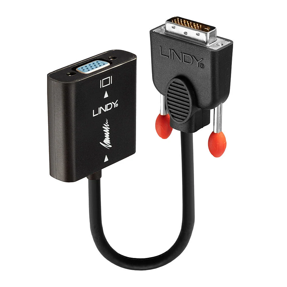Lindy 38189 adaptador de cabo de vídeo 0,1 m DVI-D VGA (D-Sub) Pr