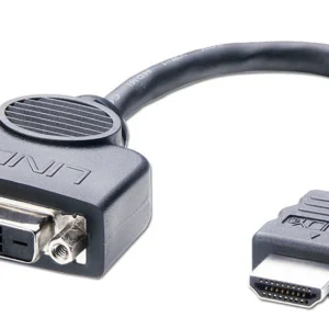 Lindy 41227 adaptador de cabo de vídeo 0,2 m DVI-D HDMI Preto