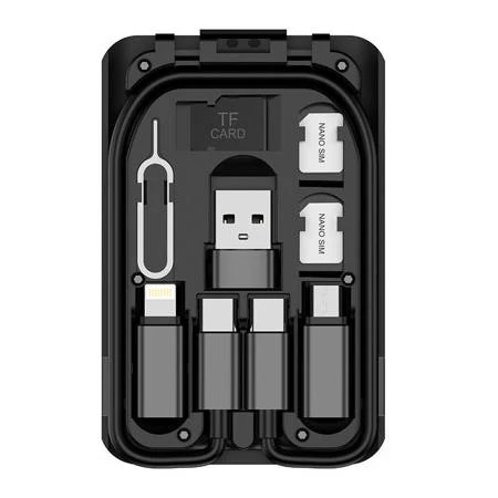 MULTI-FUNCTIONAL BOX PHONES BUDI 515C, 6 TYPES CABLES (BLACK)