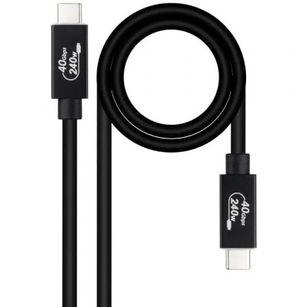 Nanocable 10.01.5001 cabo USB 1 m USB4 Gen 3x2 USB C Preto