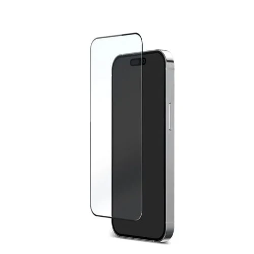 Película Ecrã Vidro Temperado Flexível Puro Nano Glass D3O® para iPhone 15 Plus - Moldura Preta