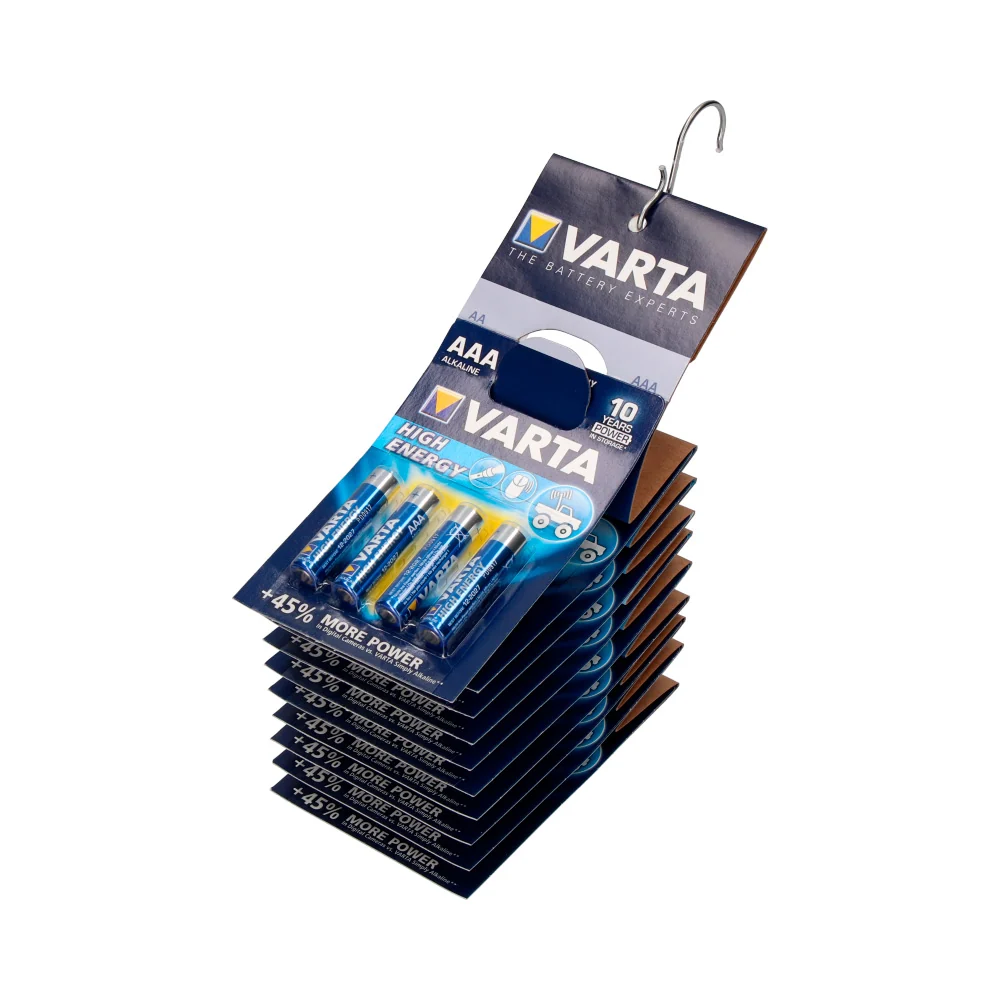 PILHA VARTA ALCALINA LONGLIFE AAA - LR03 2 TIRAS (10 BLÍSTERS 4 U
