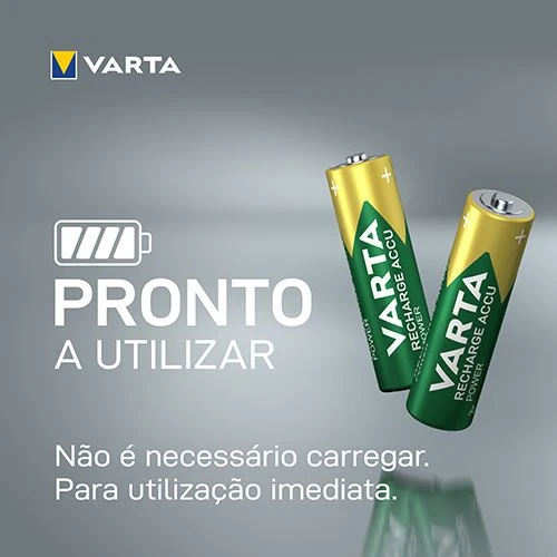 Pilhas Recarregáveis Varta Recharge Accu Power AA 2100mAh - 4 Unidades