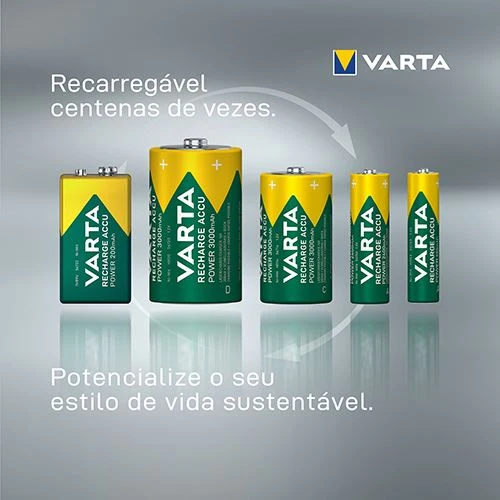 Pilhas Recarregáveis Varta Recharge Accu Power AA 2100mAh - 4 Unidades