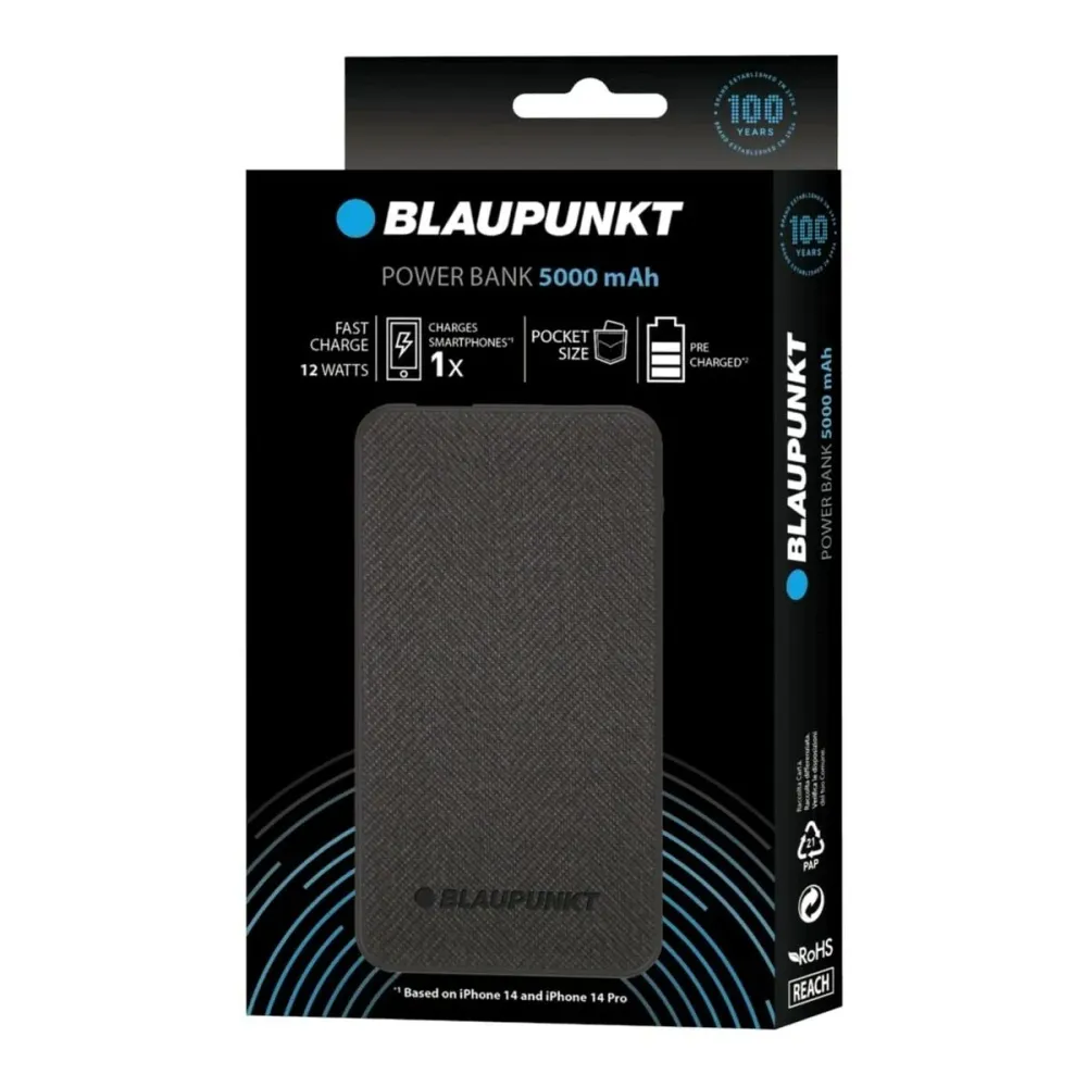 Powerbank Blaupunkt BL-105PB/1VH Preto 5000 mAh