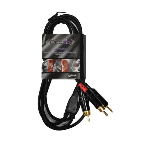 Cable Mini-plug – 2 RCA Prodb 3 metros