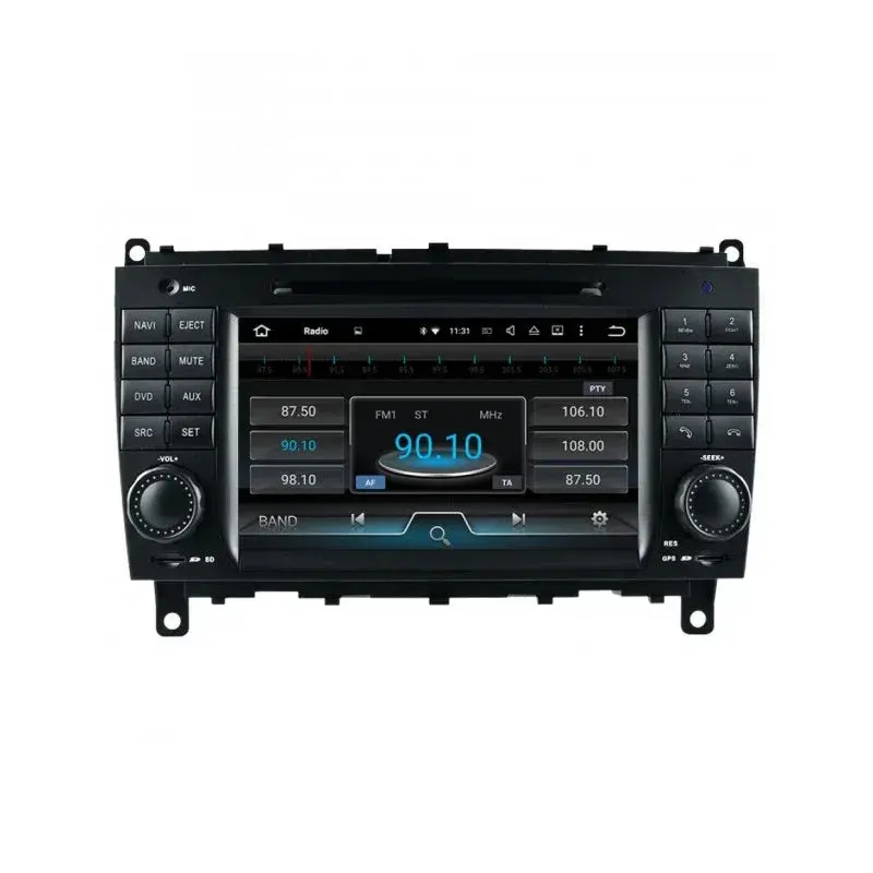 Rádio Android 13 para Mercedes CLK C209 / A209 CarPlay & Android Auto | 7” Tátil | GPS | Wi-Fi | Plug & Play
