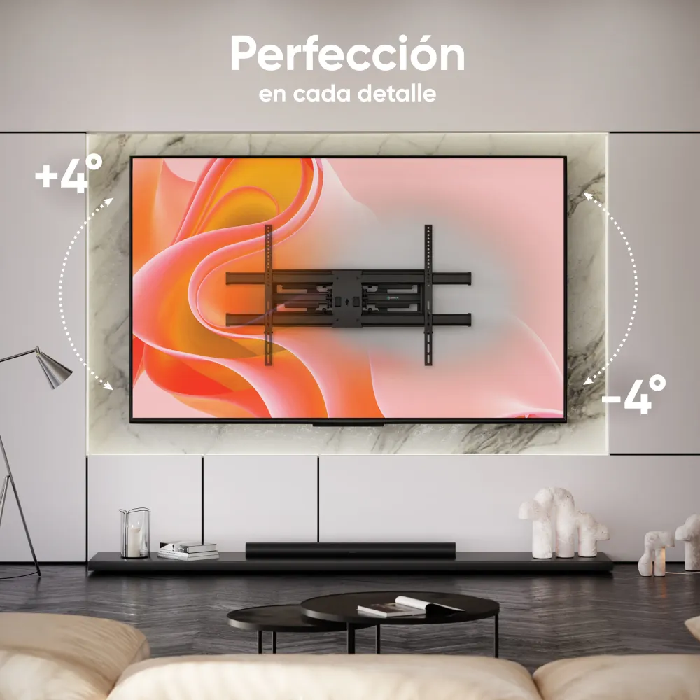 Soporte TV de pared articulado para 42"-120", máx. 100 kg, Negro M10