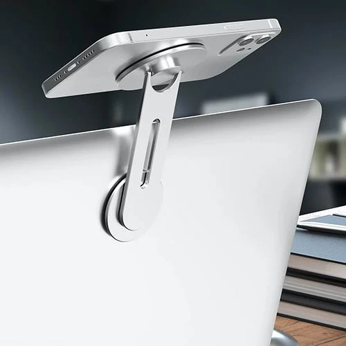Suporte Magnético Puro Mag Mount para PC + iPhone - Inox
