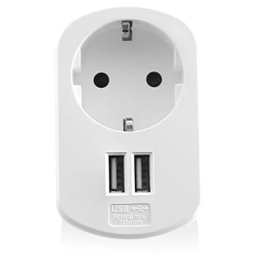 Tomada Ewent EW1211 2x USB - Branco