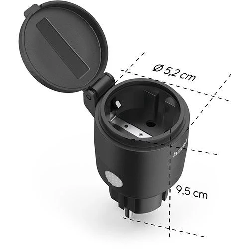 Tomada Exterior Inteligente Hama 00176655 | 2300W | 16A | Preto