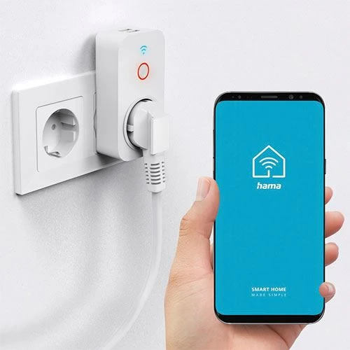Tomada Inteligente Hama 00176612 | 3.680 W | 16 | 2 USB | Branco