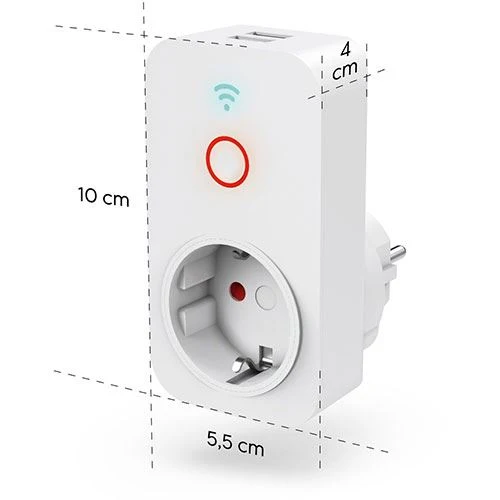 Tomada Inteligente Hama 00176612 | 3.680 W | 16 | 2 USB | Branco